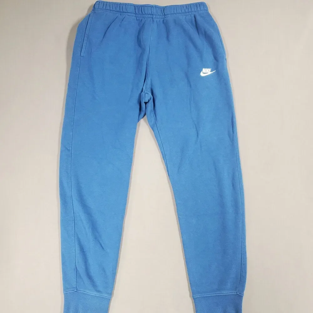 Nike Sportswear Club Fleece Joggers Mens Size Medium Blue.
